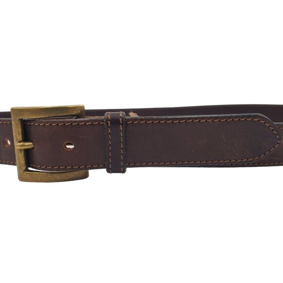 Eddie Bauer Men's Dress Casual Belt Size 48 #2130 Brown Italian Leather - Picture 9 of 16